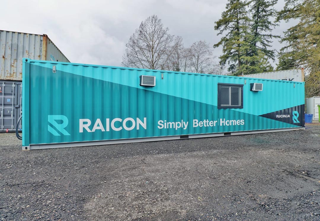 Custom branded 40′ Construction office - Allied Container Services PTY LTD