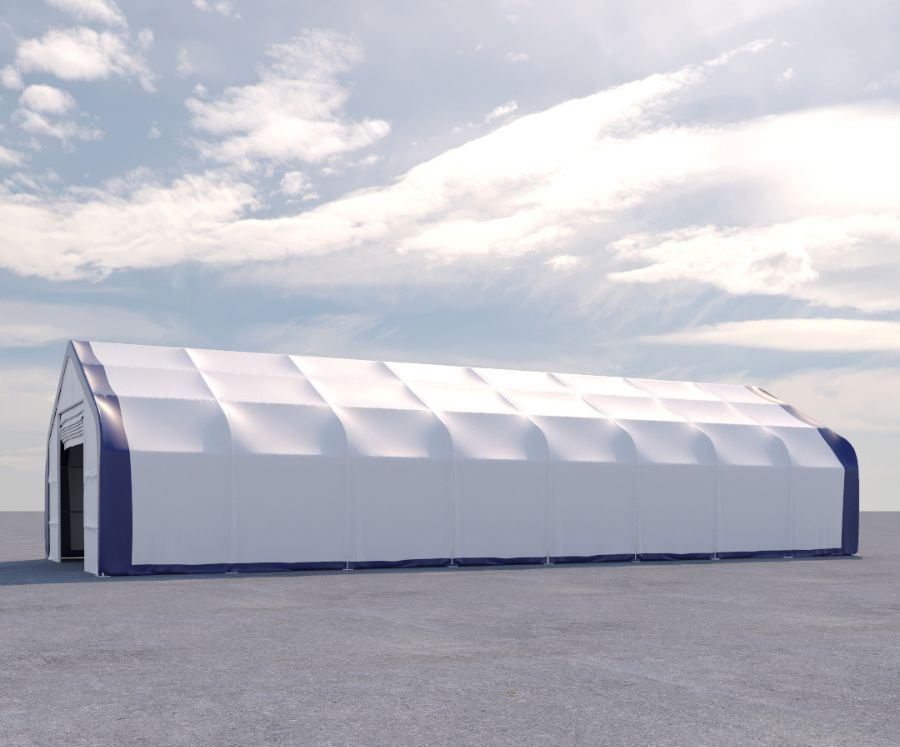 Dual Truss Storage Shelter (30′ x 80′ x 20′) - Allied Container Services PTY LTD